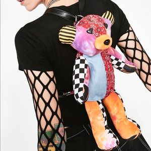 Dolls Kill Teddy Bear Backpack - Patched Up